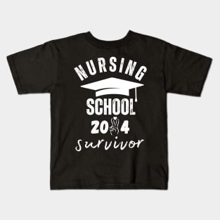 Nursing School Survivor, Nurse Graduation Kids T-Shirt